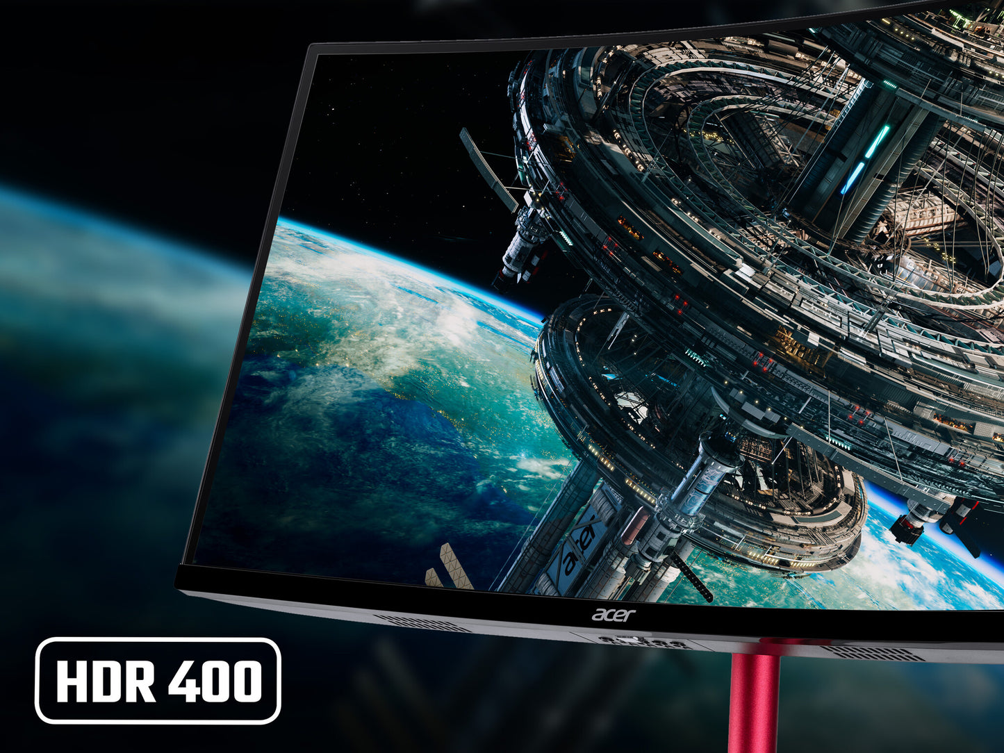 Acer Nitro KG2 Nitro XZ272S3 curved gaming monitor - 27", 1500R, Full HD, 180Hz, 1ms, FreeSync Premium, DisplayHDR 400, HDMI & DP