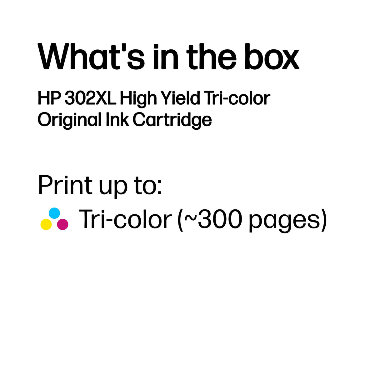 HP 302XL High Yield Tri-color Original Ink Cartridge