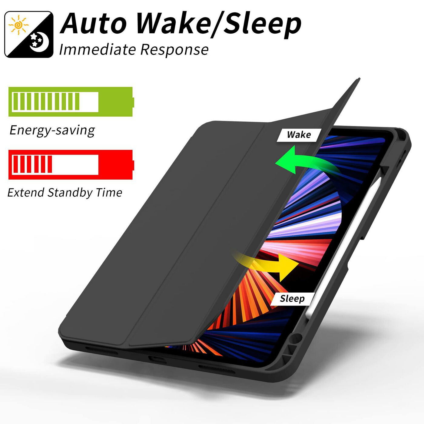 eSTUFF ES68201210-BULK tablet case Folio Black, Transparent