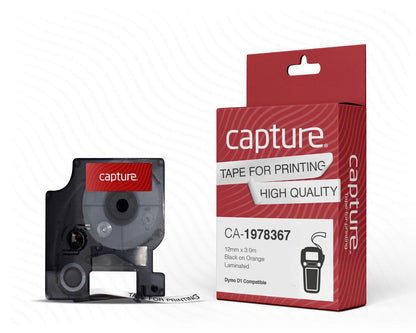 Capture CA-1978367 label-making tape Black on orange