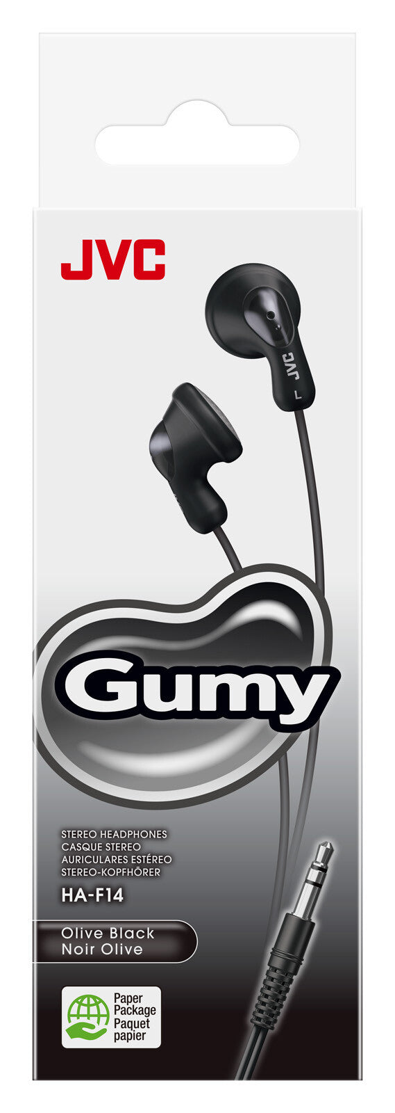 JVC F14 Gumy In Ear Wired Black