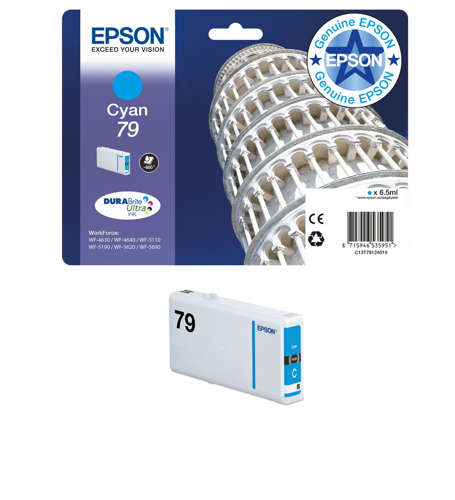 Epson Tower of Pisa Singlepack Magenta 79 DURABrite Ultra Ink
