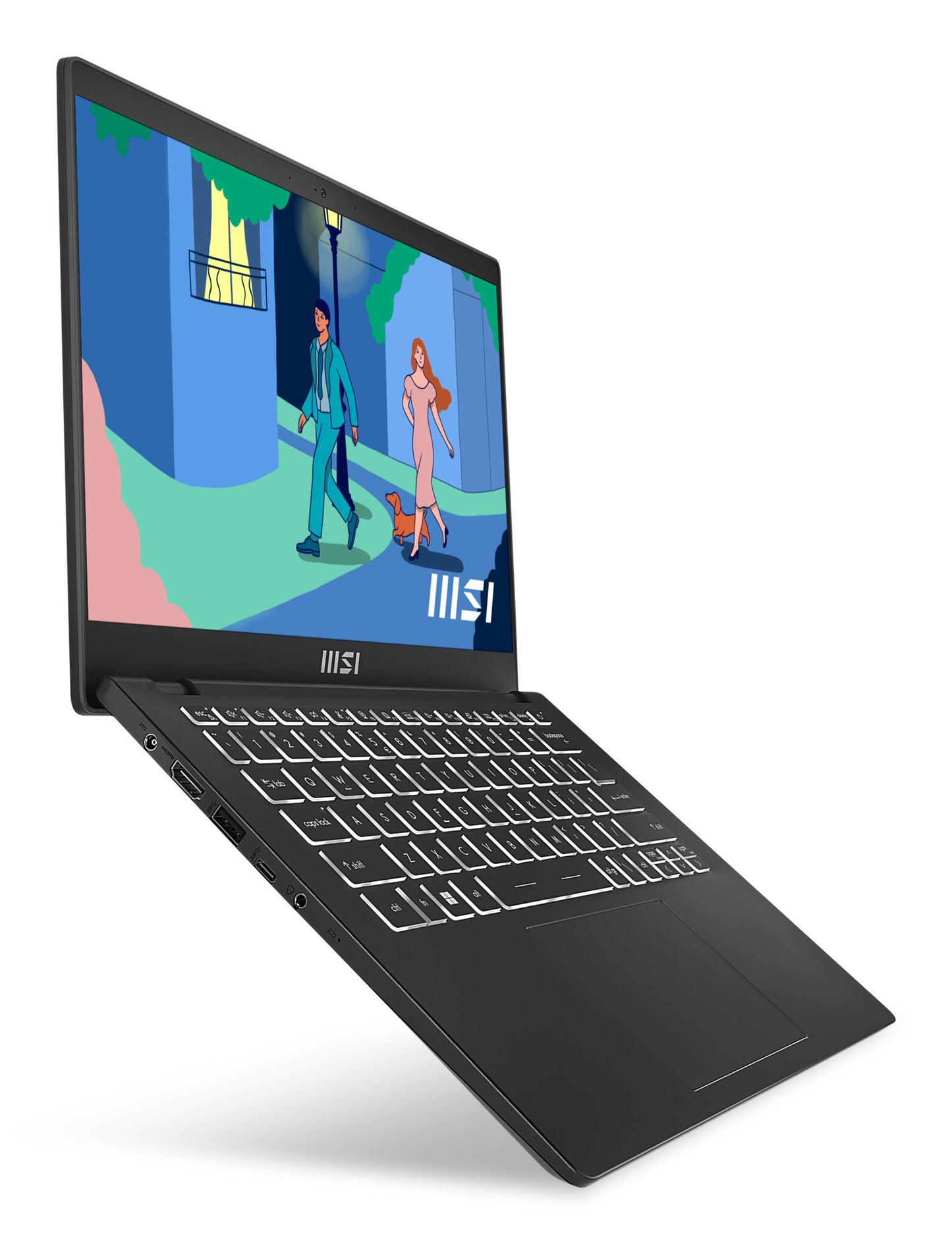 MSI Modern 14 C7M-074UK AMD Ryzen™ 5 7530U Laptop 35.6 cm (14") Full HD 8 GB DDR4-SDRAM 512 GB SSD Wi-Fi 6E (802.11ax) Windows 11 Home Black