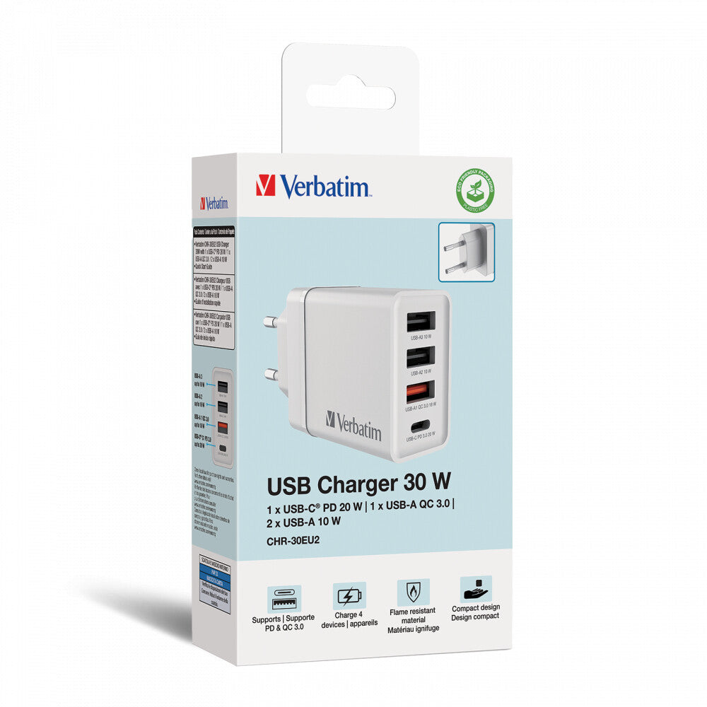 Verbatim 49700 Universal White AC Fast charging Indoor