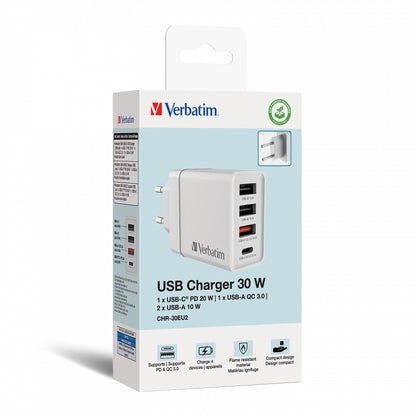 Verbatim 49700 Universal White AC Fast charging Indoor