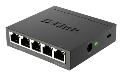 D-Link DGS-105 Unmanaged L2 Gigabit Ethernet (10/100/1000) Black