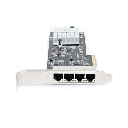 StarTech.com 4-Port 2.5Gbps NBASE-T PCIe Network Card, Intel I225-V, Quad-Port Computer Network Card, Multi-Gigabit NIC, PCI Express Server LAN Card, Desktop Ethernet Interface