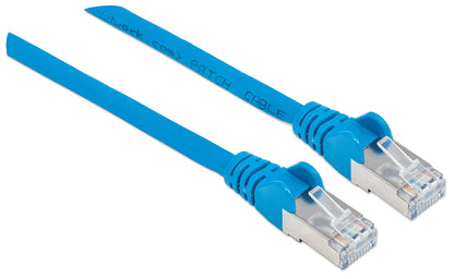 Intellinet Network Patch Cable, Cat6A, 2m, Blue, Copper, S/FTP, LSOH / LSZH, PVC, RJ45, Gold Plated Contacts, Snagless, Booted, Lifetime Warranty