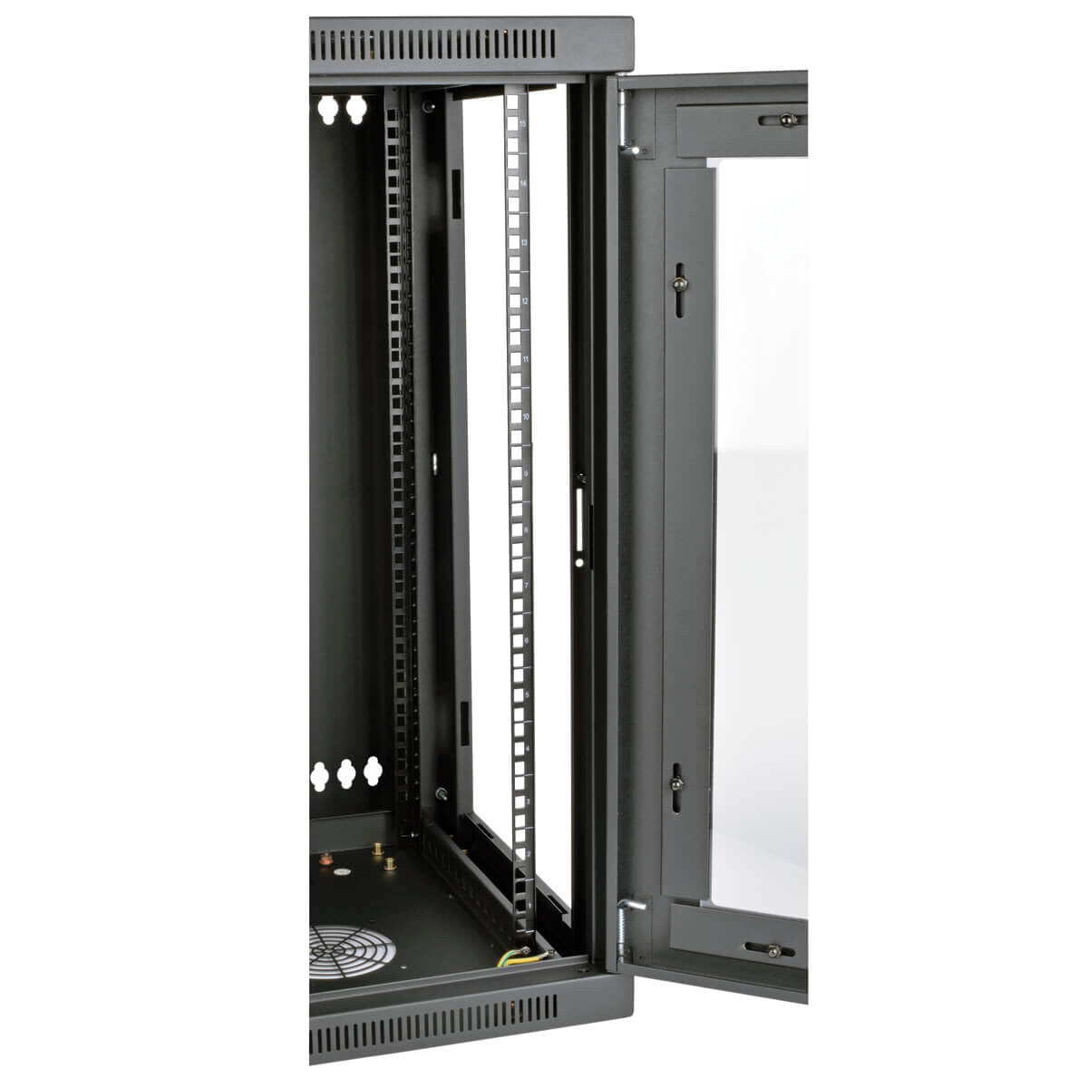 Tripp Lite SRW15USG SmartRack 15U Low-Profile Switch-Depth Wall-Mount Half-Height Rack Enclosure, Clear Acrylic Window, Hinged Back