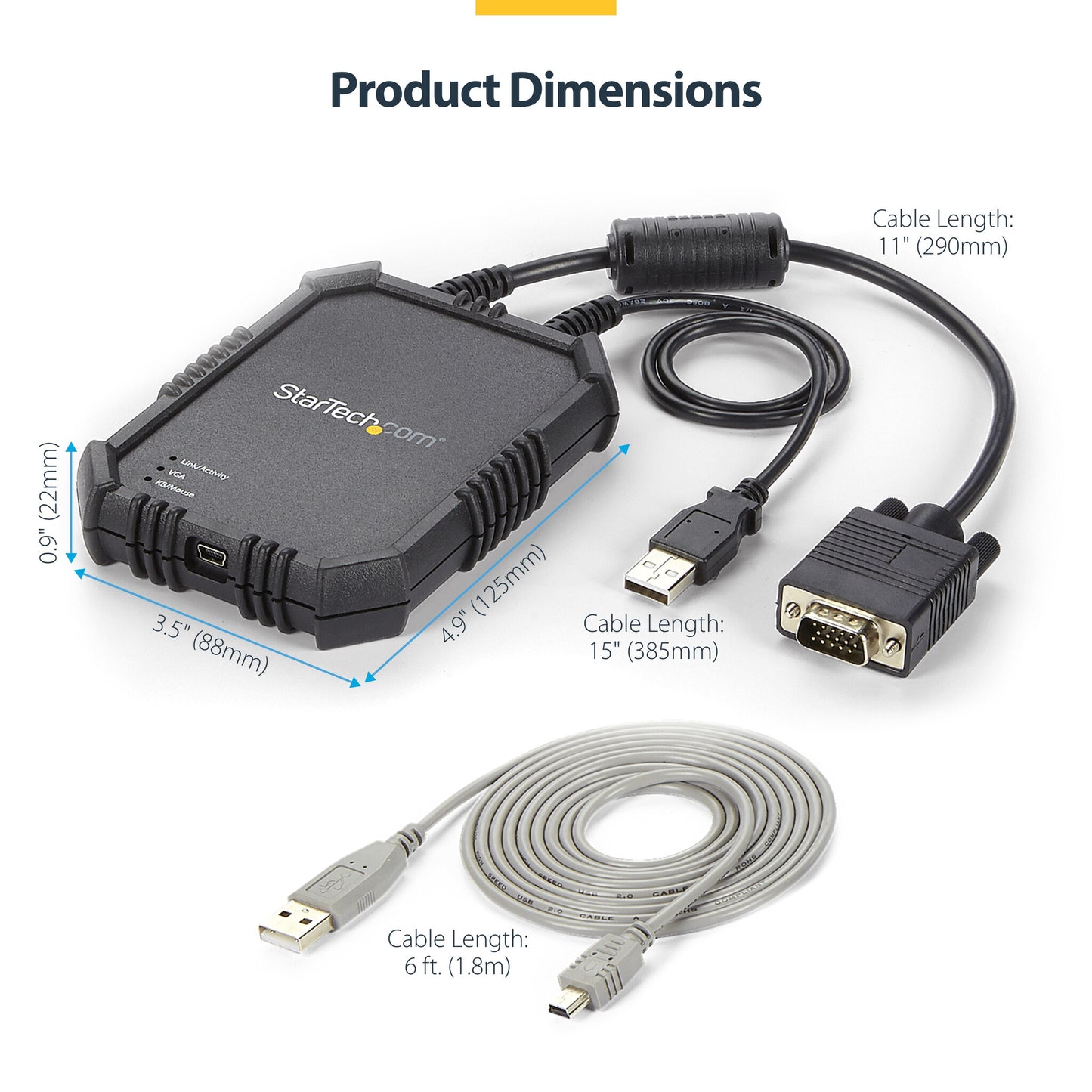 StarTech.com Laptop-to-Server KVM Console with Rugged Housing