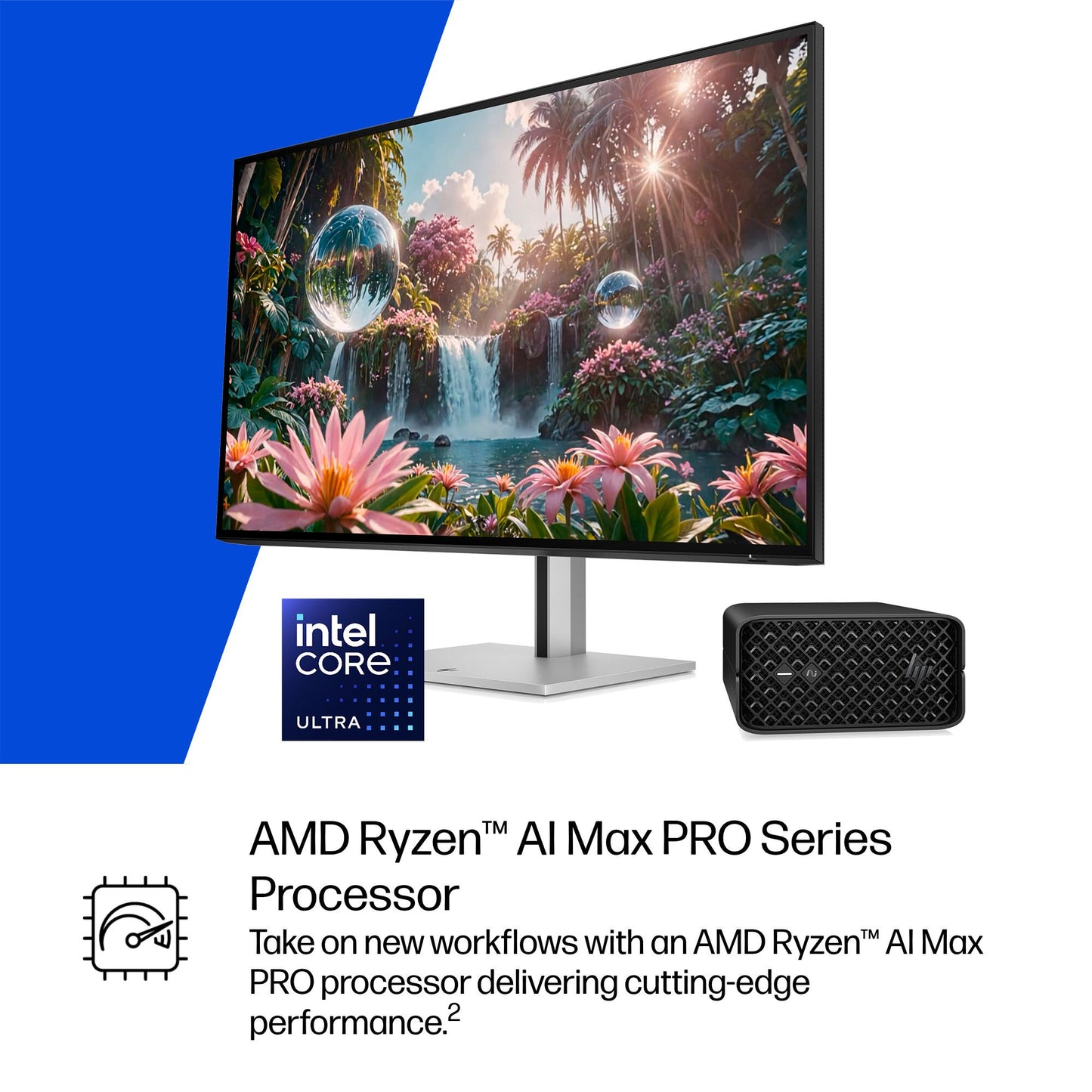 HP Z2 G1a Wolf Pro Security Edition Copilot+ PC AMD Ryzen AI Max PRO 390 64 GB LPDDR5x-SDRAM 1 TB SSD Windows 11 Pro Mini PC Workstation AI Workstation, AI PC Black
