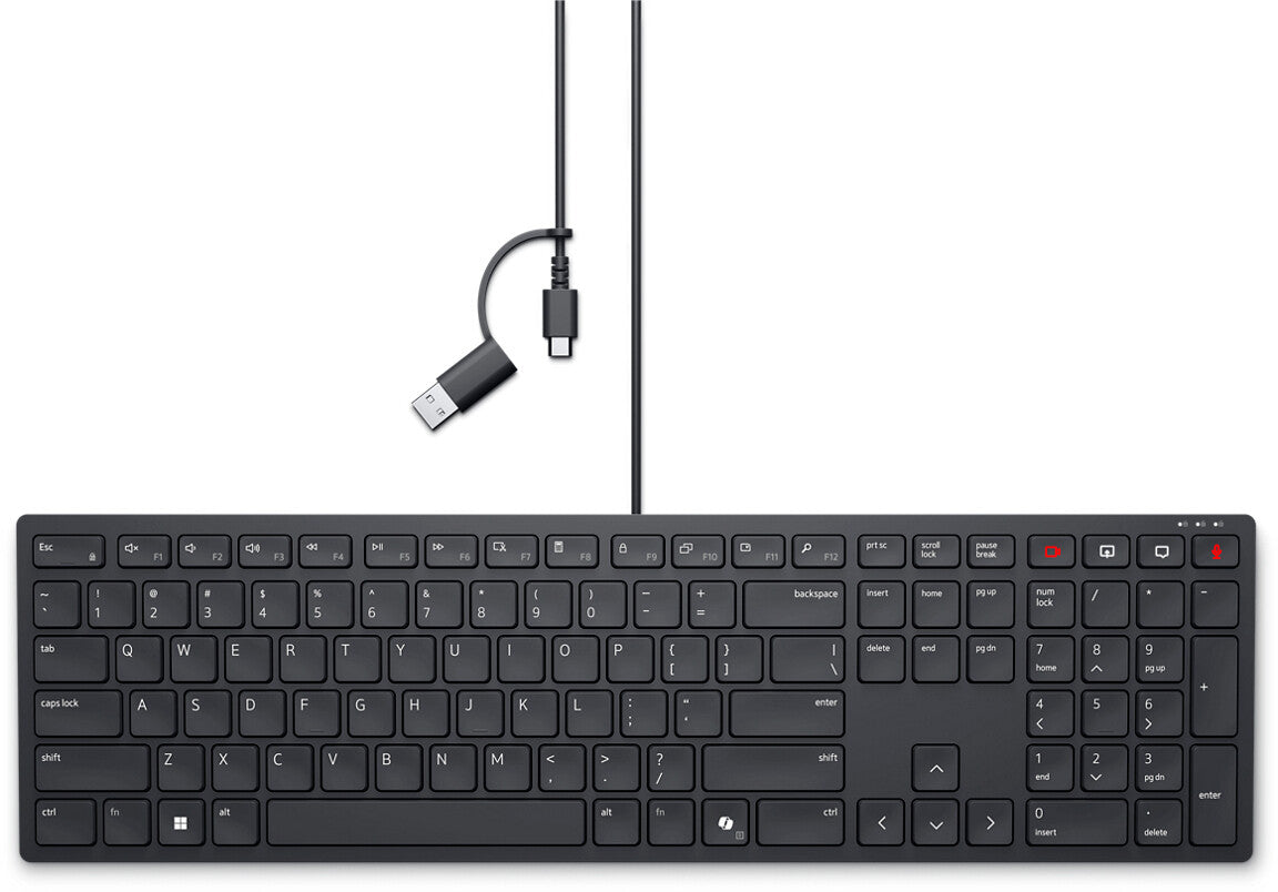 DELL Pro Wired Collaboration Keyboard - KB525C - US International (QWE ...