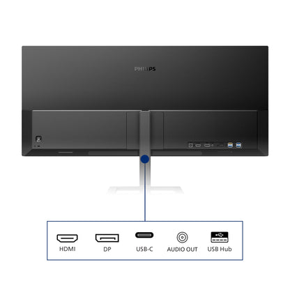 Philips E Line 346E2LAE/00 computer monitor 86.4 cm (34") 3440 x 1440 pixels Wide Quad HD LCD Black