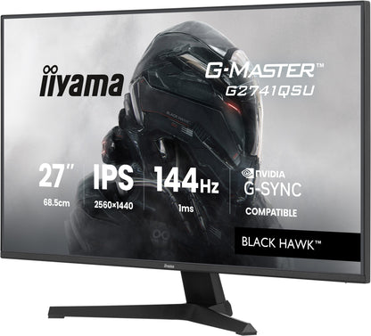 iiyama G-MASTER G2741QSU-B1 computer monitor 68.6 cm (27") 2560 x 1440 pixels 4K Ultra HD QLED Black