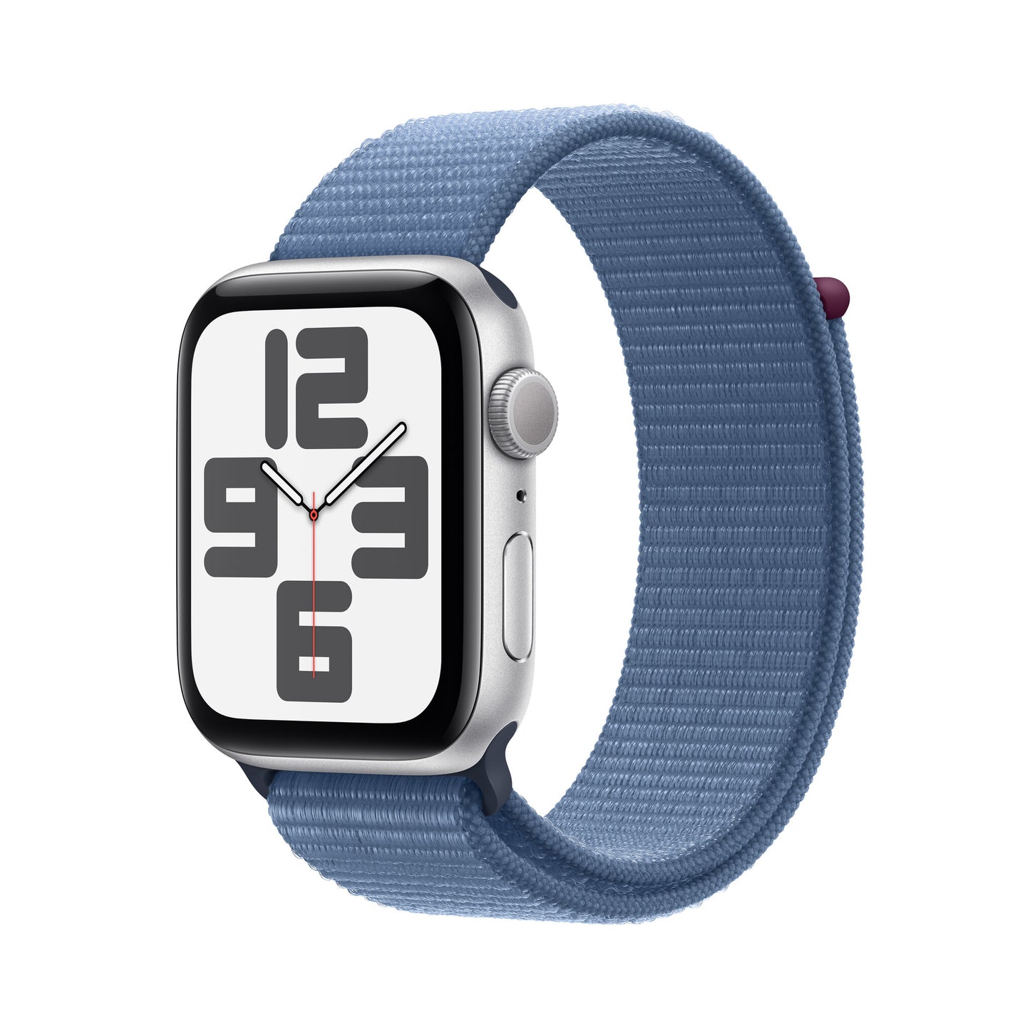 Apple Watch SE GPS + Cellular 44mm Silver Aluminium Case w/ Winter Blue Sport Loop