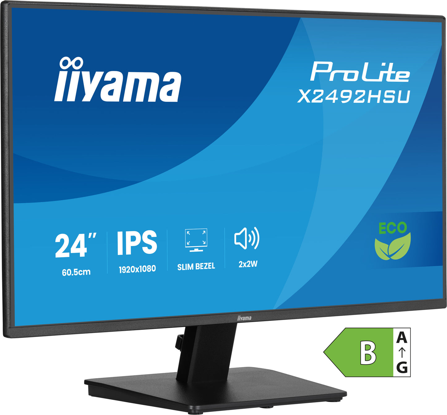 iiyama ProLite X2492HSU-B1 computer monitor 60.5 cm (23.8") 1920 x 1080 pixels Full HD LED Black