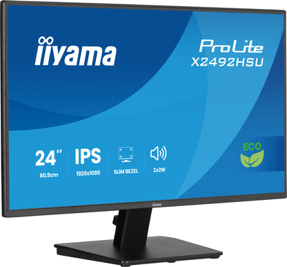 iiyama ProLite X2492HSU-B1 computer monitor 60.5 cm (23.8") 1920 x 1080 pixels Full HD LED Black