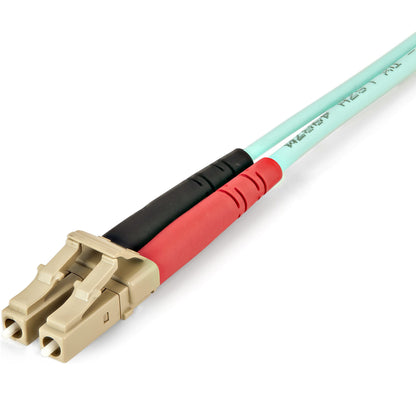 StarTech.com 2m (6ft) LC/UPC to LC/UPC OM4 Multimode Fiber Optic Cable, 50/125µm LOMMF/VCSEL Zipcord Fiber, 100G, Low Insertion Loss - LSZH Fiber Jumper Cord