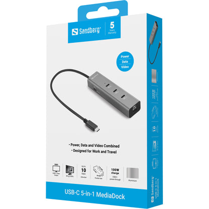Sandberg USB-C 5-in-1 MediaDock