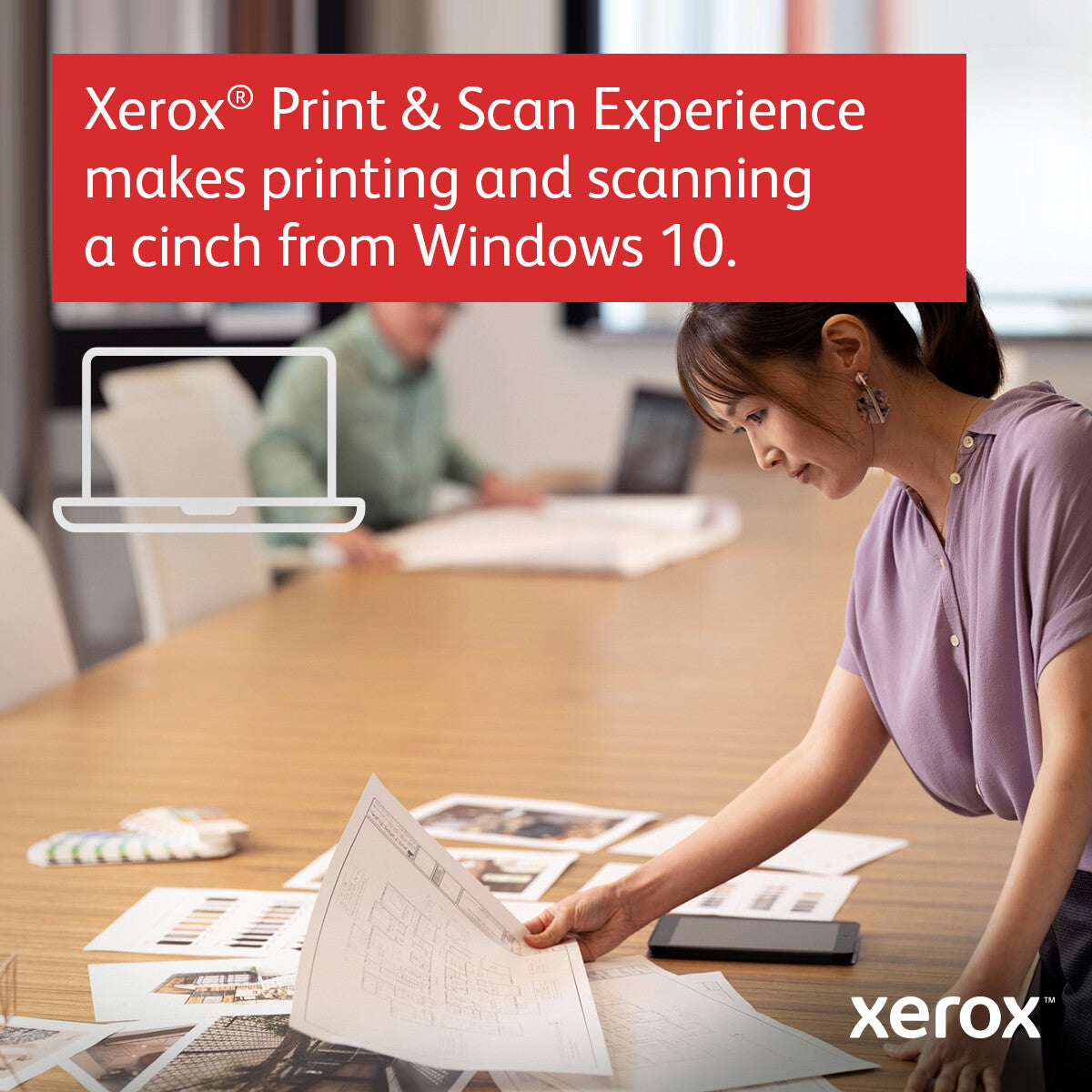 Xerox B225 Multifunction Printer, Print/Scan/Copy, Black and White Laser, Wireless, All In One