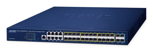 PLANET GS-5220-16S8CR network switch, Managed, 8-port, blue