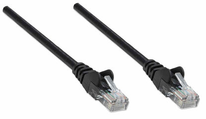 Intellinet Network Patch Cable, Cat5e, 10m, Black, CCA, U/UTP, PVC, RJ45, Gold Plated Contacts, Snagless, Booted, Lifetime Warranty