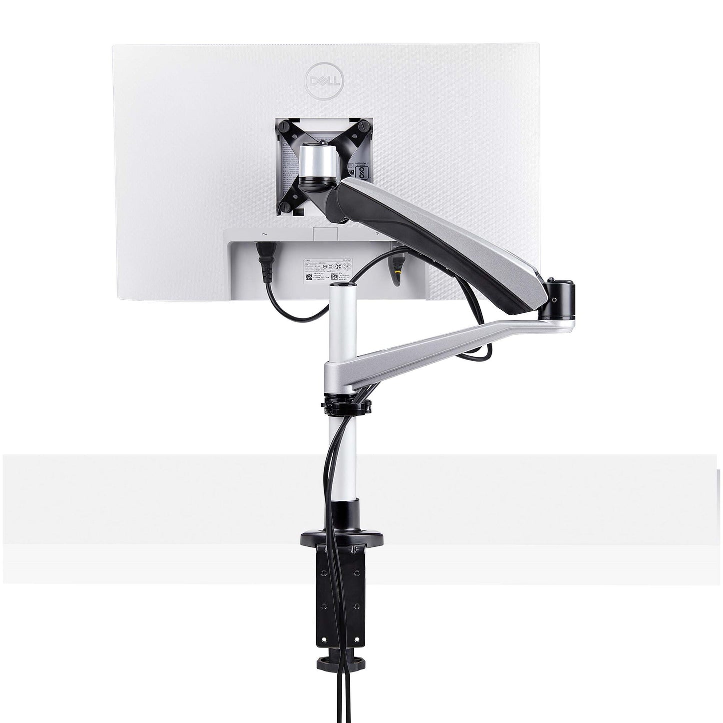 StarTech.com Monitor Desk Mount For 27in 16:9 or 30in 21:9 Ultrawide Screens, VESA 75x75/100x100, Tool-Less Arm Adjustments, C-Clamp/Grommet, Spring-Assisted Arm