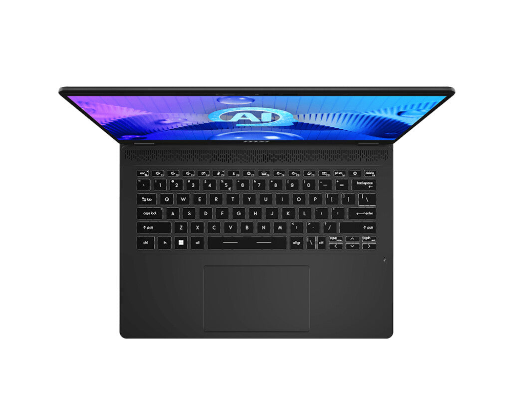 MSI Prestige 14 AI Evo Intel Core Ultra 7 155H Laptop 35.6 cm (14") Full HD+ 16 GB DDR5-SDRAM 1 TB SSD Wi-Fi 7 (802.11be) Windows 11 Pro Grey