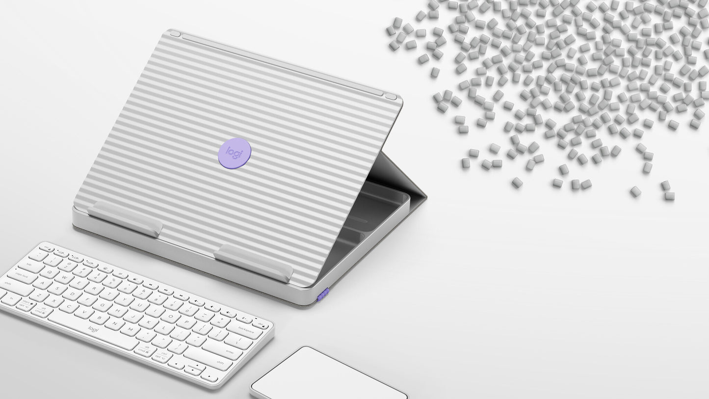 Logitech 920-011241 mobile device keyboard QWERTY UK English Bluetooth Grey, Violet, White