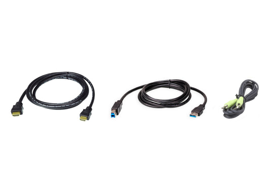 ATEN 2L-7D02UHX3 KVM cable Black 1.8 m