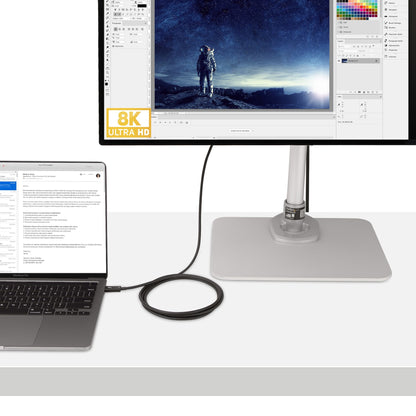 StarTech.com 6.6ft (2m) Active Thunderbolt 4 Cable, 40Gbps, 100W Power Delivery, 4K/8K Video, Intel-Certified Thunderbolt Cable - Compatible w/ USB4/Thunderbolt 4/ USB 3.2/ USB Type-C/DisplayPort/Thunderbolt 3