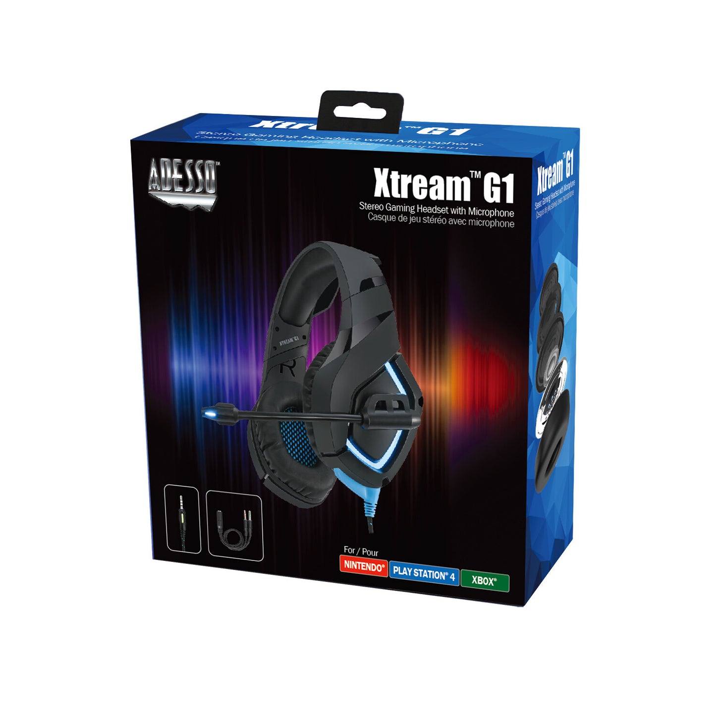 Adesso Stereo Gaming Headphone/Headset with Microphone