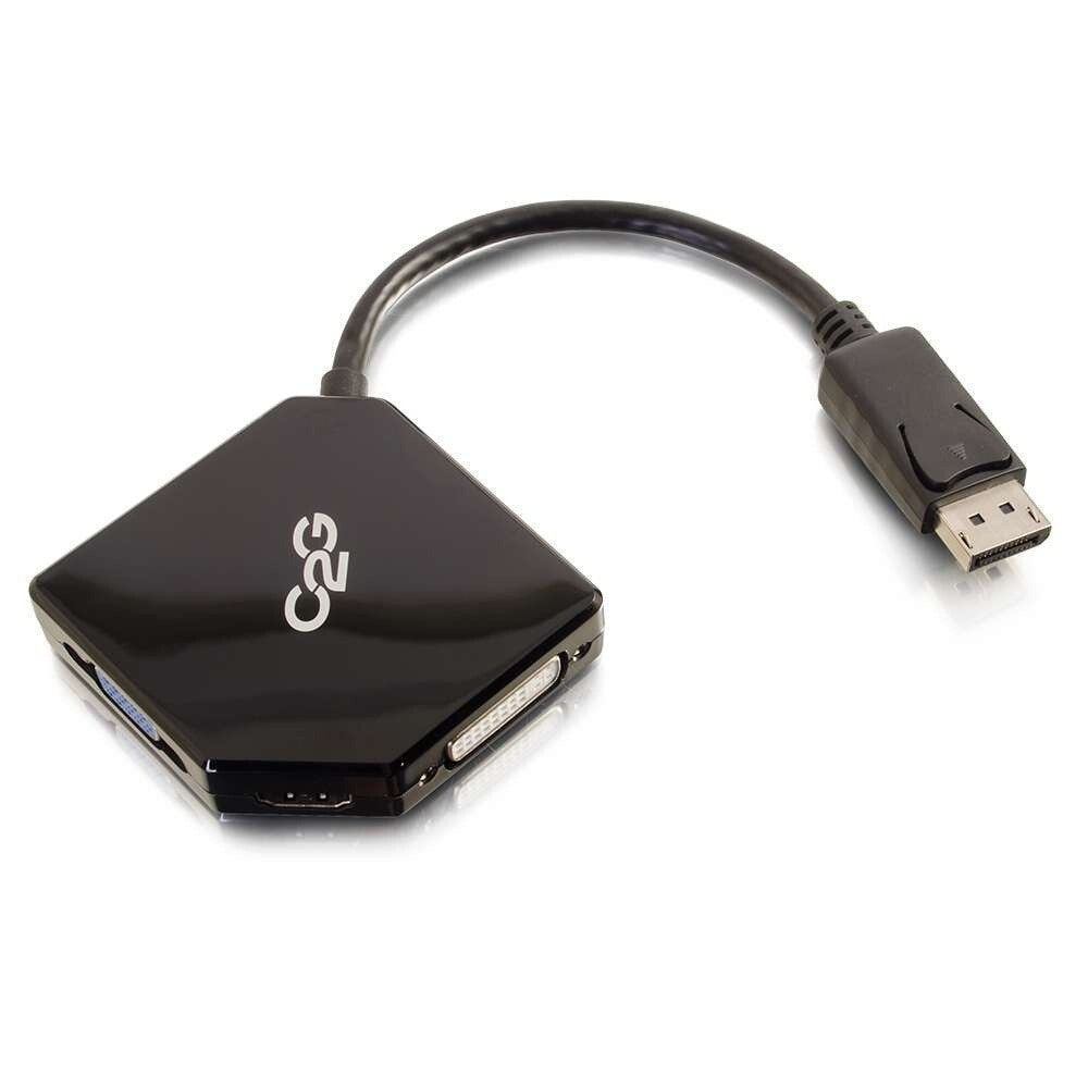 C2G DisplayPort to HDMI, VGA, or DVI Adapter Converter