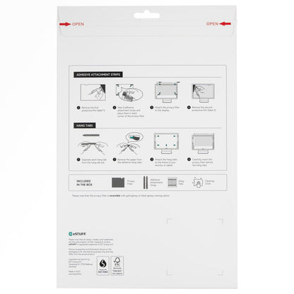 eSTUFF GLBG12277156 display privacy filter 31.8 cm (12.5") Laptop Frameless display privacy filter