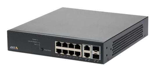 Axis 01191-002 network switch, Managed, 8-port, Power over Ethernet (PoE), black