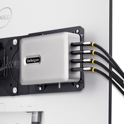 StarTech.com 4-Port Multi-Device USB-C Charger, 240W Total, Single Port 140W EPR, PD 3.1, Screw Locking Ports, Boardrooms, Bracket incl. for Surface Mounting