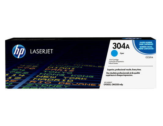 HP 304A Cyan Original LaserJet Toner Cartridge