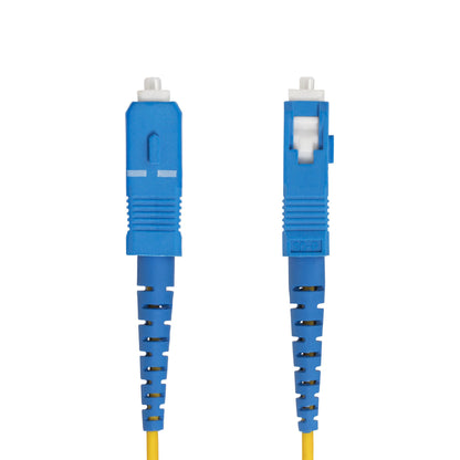 StarTech.com 15m (49.2ft) LC to SC (UPC) OS2 Single Mode Simplex Fiber Optic Cable, 9/125µm, 40G/100G, Bend Insensitive, Low Insertion Loss, LSZH Fiber Jumper Cord