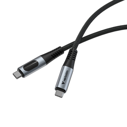 Verbatim Sync & Charge USB C to USB C 240W 40 Gbps Display 120 cm