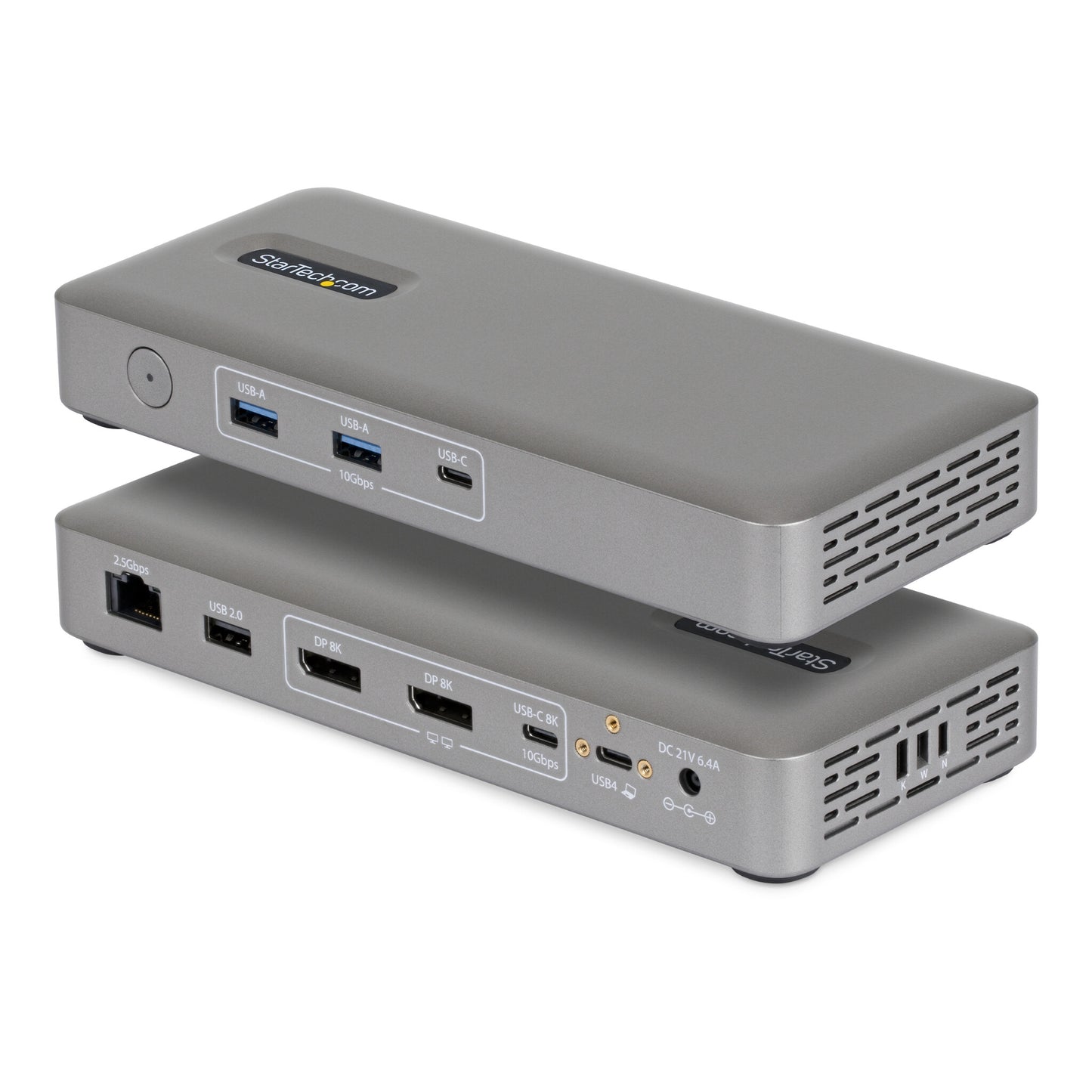 StarTech.com USB4 Docking Station, Driverless Dual 4K 144Hz for Mac and Windows, Universal USB-C Dock with DisplayPort, 100W PD and 2.5GbE