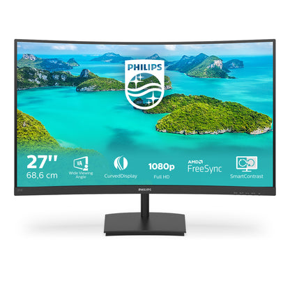 Philips E Line 271E1SCA/00 monitor, 68.6 cm (27-inch), 1920 x 1080 pixels, Full HD, LCD, black