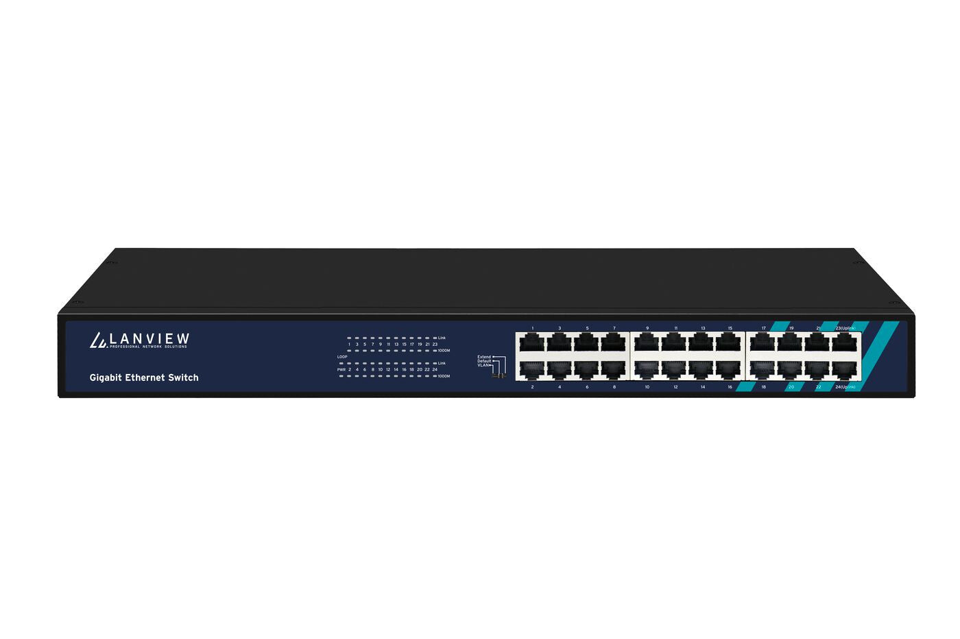 Lanview LVN-1UMOUNT-24PORT-1G network switch Unmanaged Gigabit Ethernet (10/100/1000)