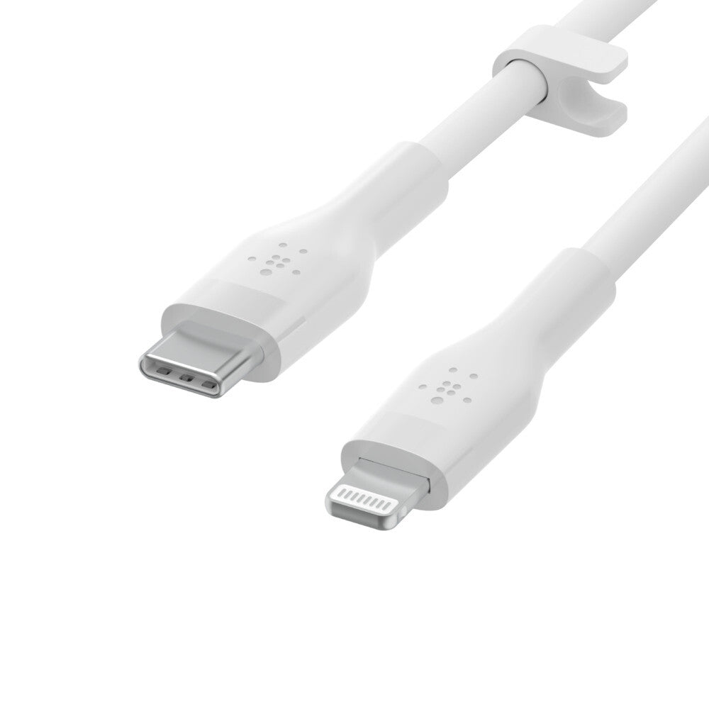 Belkin Cbl Silicone USB-C LTG 3M blc White