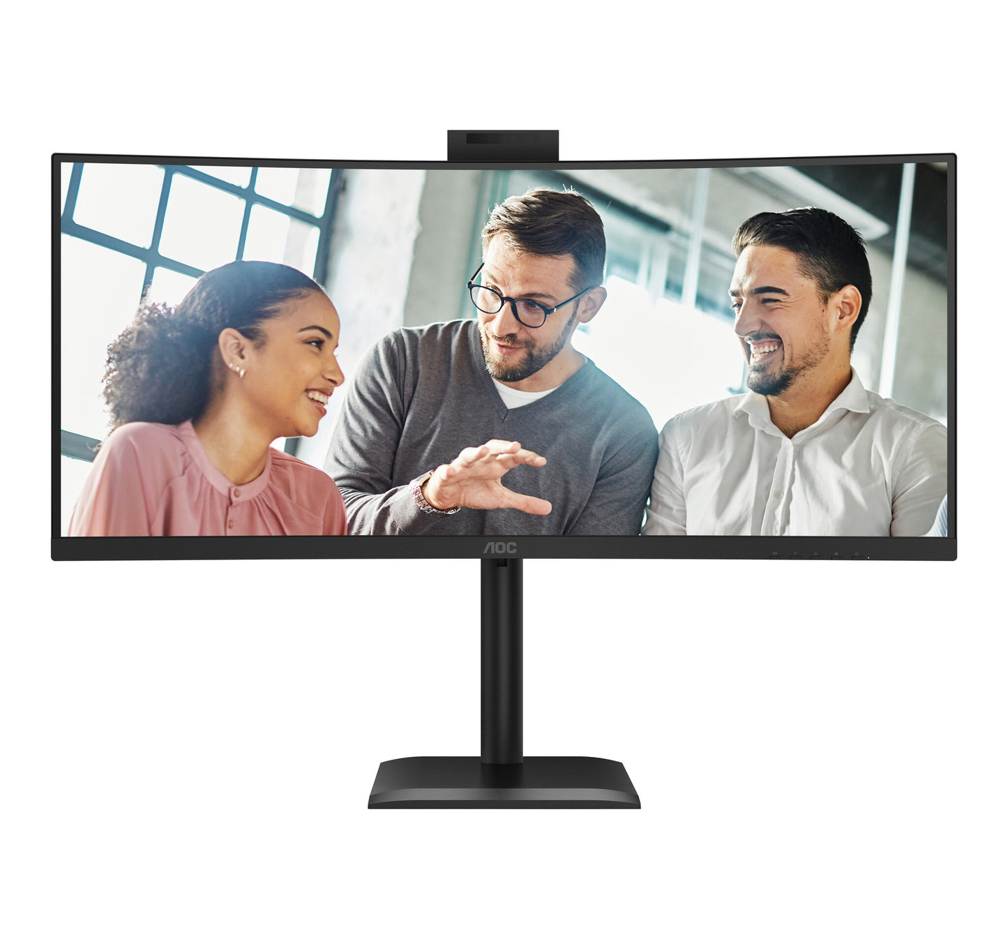 AOC E4 CU34E4CW computer monitor 86.4 cm (34") 3440 x 1440 pixels UltraWide Quad HD LED Black