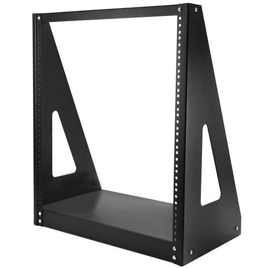 StarTech.com 2-Post 12U Heavy-Duty Desktop Server Rack, Small Open Frame 19in Computer Rack, Compact Network Rack for AV / Studio / Data / IT Equipment, TAA Compliant - Free Standing Two-Post Home/Office Rack