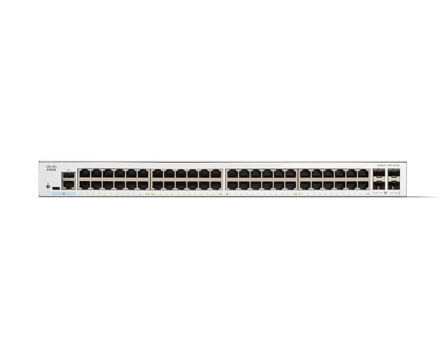 Cisco Catalyst 1300-48T-4G Managed Switch, 48 Port GE, 4x1GE SFP, Limited Lifetime Protection (C1300-48T-4G)