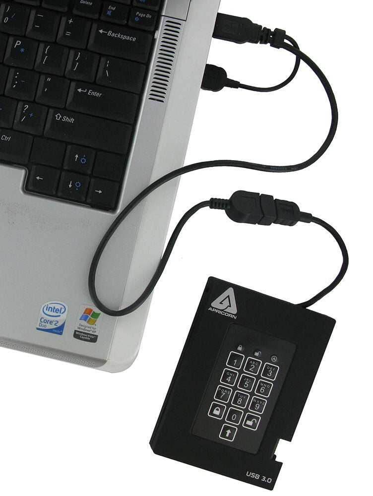 Apricorn Aegis Padlock Fortress 1TB external hard drive Black
