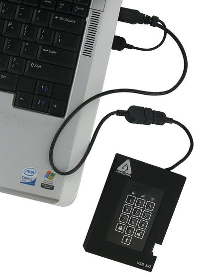 Apricorn Aegis Padlock Fortress 1TB external hard drive Black