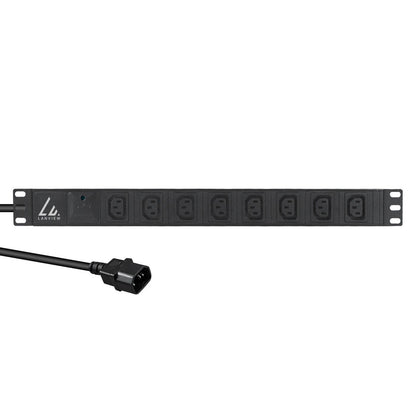 Lanview LVR-2MC14-SPD-C13X8 power distribution unit (PDU) 8 AC outlet(s) 1U Black