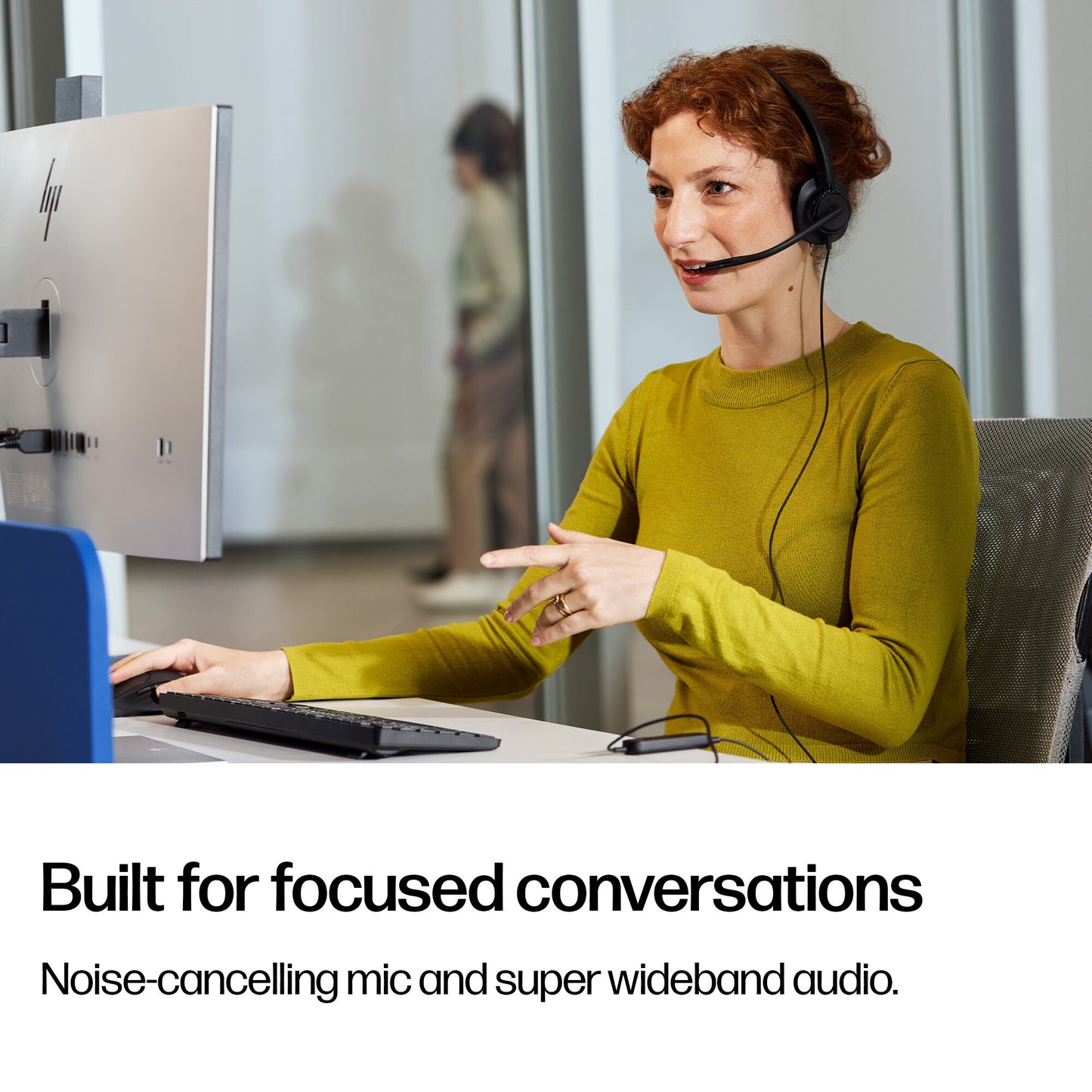 HP Poly Mission 415 Monaural USB Wired Headset Classic